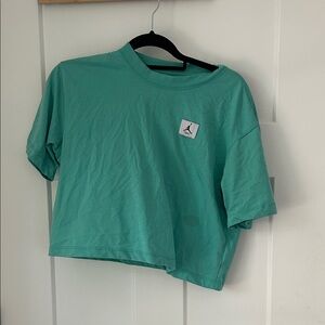 Jordan Teal Cropped Tee